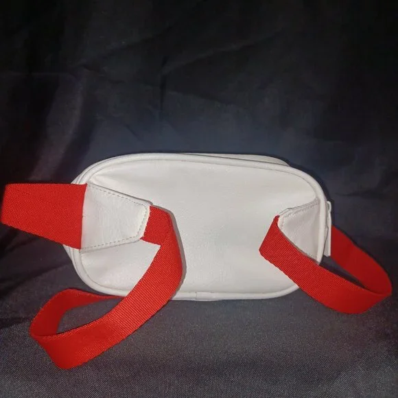 Adidas Originals White Waist Bag with Red Strap & Stripes - Picture 4 of 6